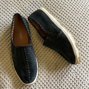 Report Allison Huarache Suede leather loafers flats